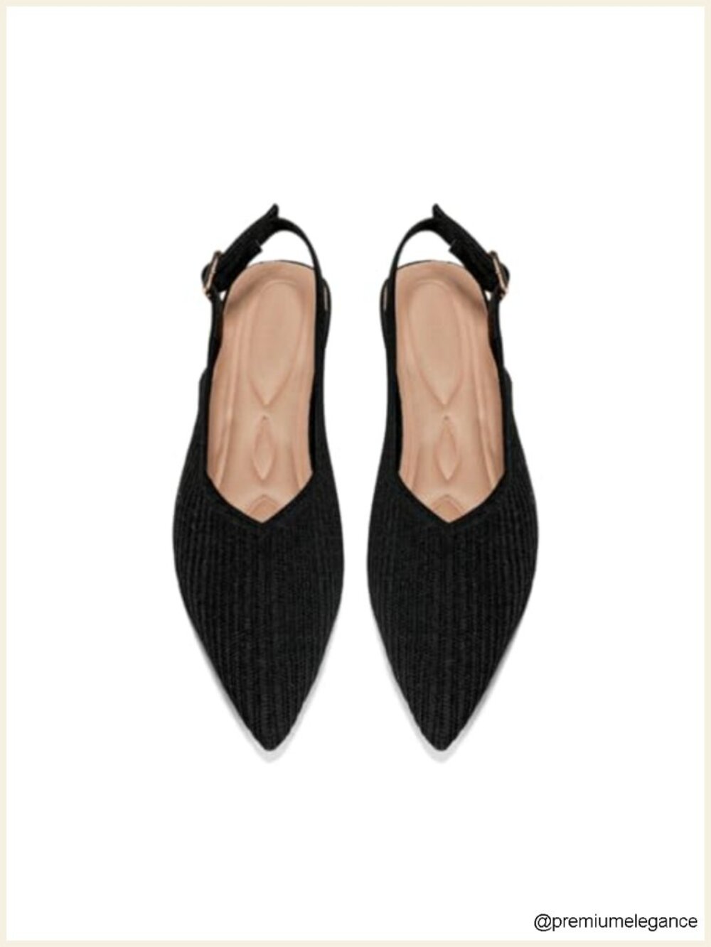Women's Pointed Toe Knit Ballet Flats